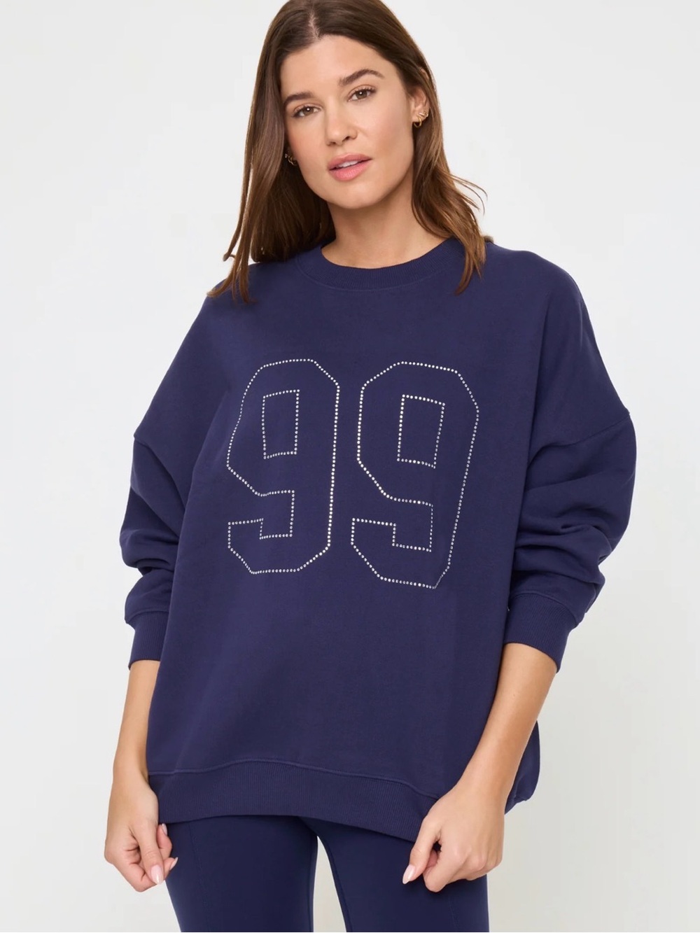 L*Space Oversized Lengend 99 rhinestone sweatshirt - minor flaw